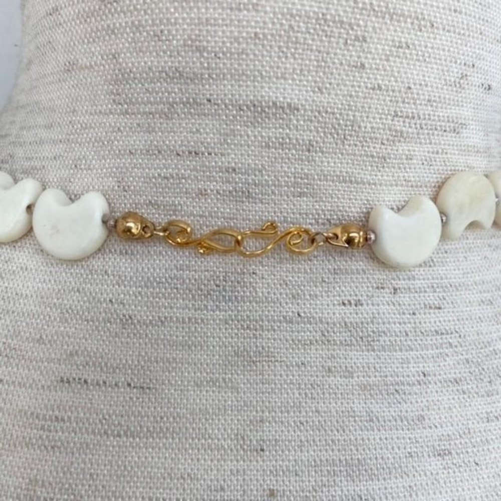 Hand Beaded Y Statement Necklace Natural Stone - Picture 11 of 13